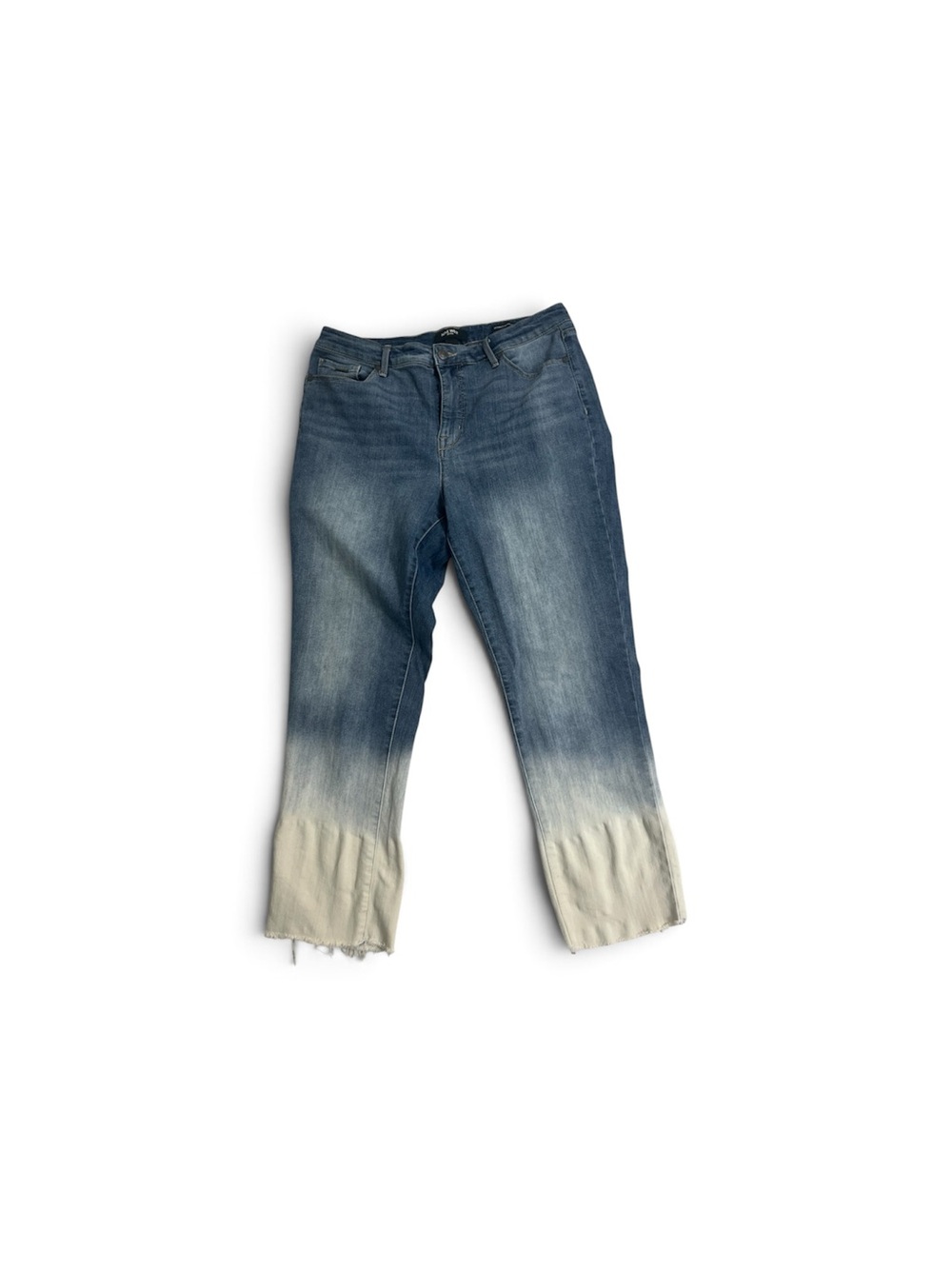 Nine West Blue to Cream Cropped Ombre Jeans